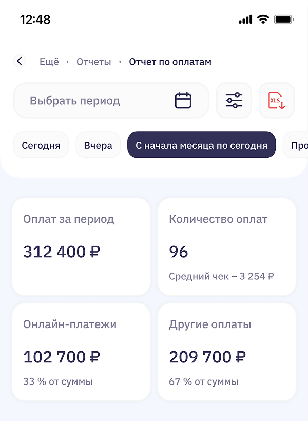 Отчеты в интерфейсе TNOTE